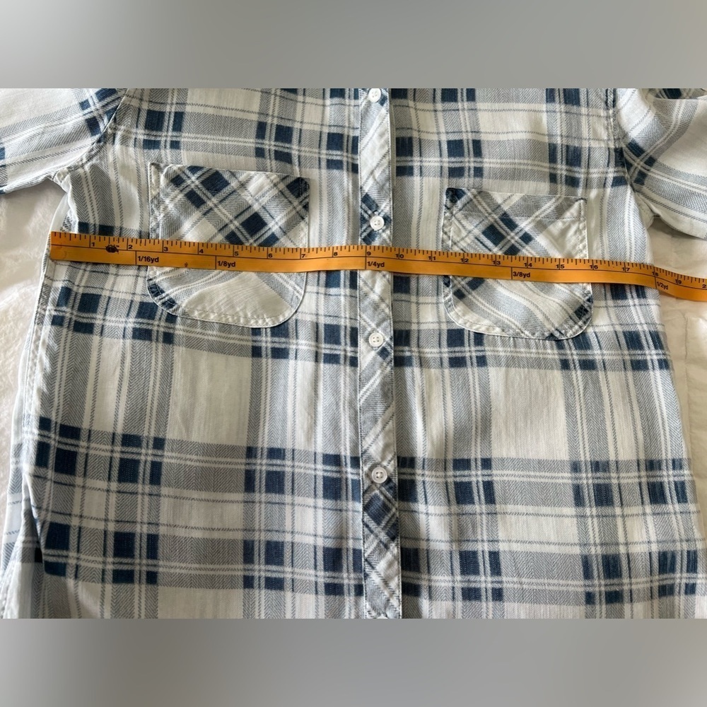 Rails Chambray Plaid Button Down Long Sleeve Shir… - image 7
